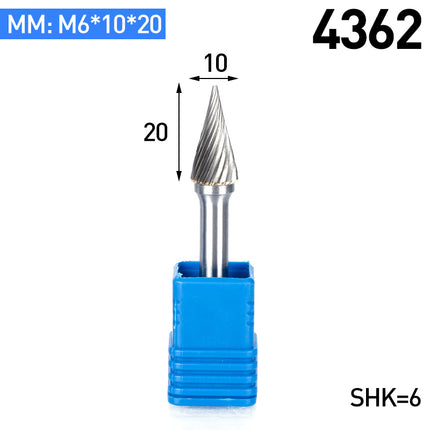 M-Type Carbide Rotary Burr with 6mm Shank