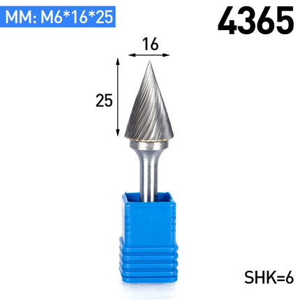 M-Type Carbide Rotary Burr with 6mm Shank