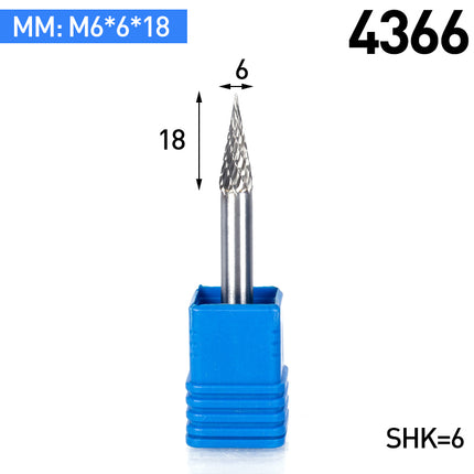 M-Type Carbide Rotary Burr with 6mm Shank