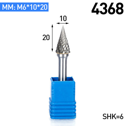 M-Type Carbide Rotary Burr with 6mm Shank