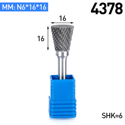 N-Type Carbide Rotary Burr with 6mm Shank