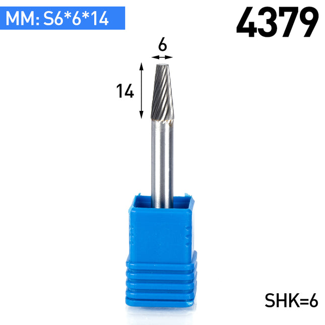 S-Type Carbide Rotary Burr with 6mm Shank