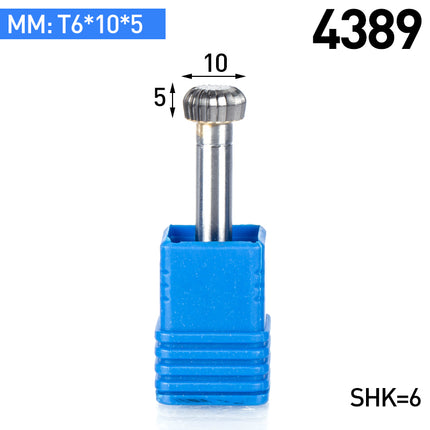 T-Type Carbide Rotary Burr with 6mm Shank