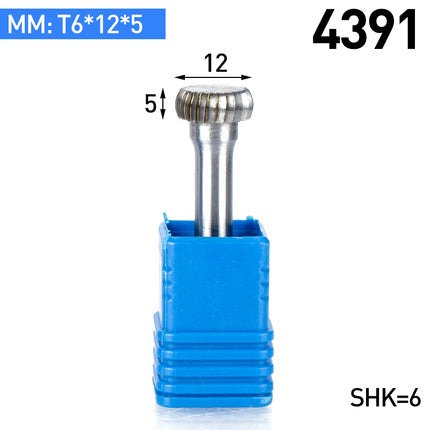 T-Type Carbide Rotary Burr with 6mm Shank