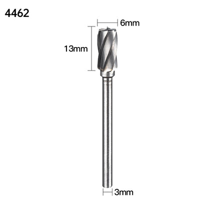 Coarse Tooth Carbide Rotary Burr, 3mm Shank Diameter x 6mm Cutting Diameter