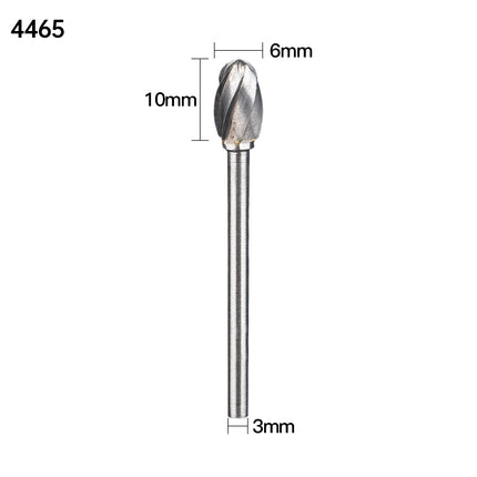 Coarse Tooth Carbide Rotary Burr, 3mm Shank Diameter x 6mm Cutting Diameter