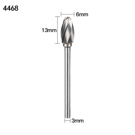 Coarse Tooth Carbide Rotary Burr, 3mm Shank Diameter x 6mm Cutting Diameter