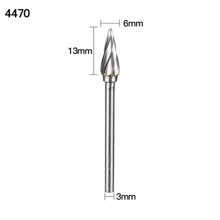 Coarse Tooth Carbide Rotary Burr, 3mm Shank Diameter x 6mm Cutting Diameter