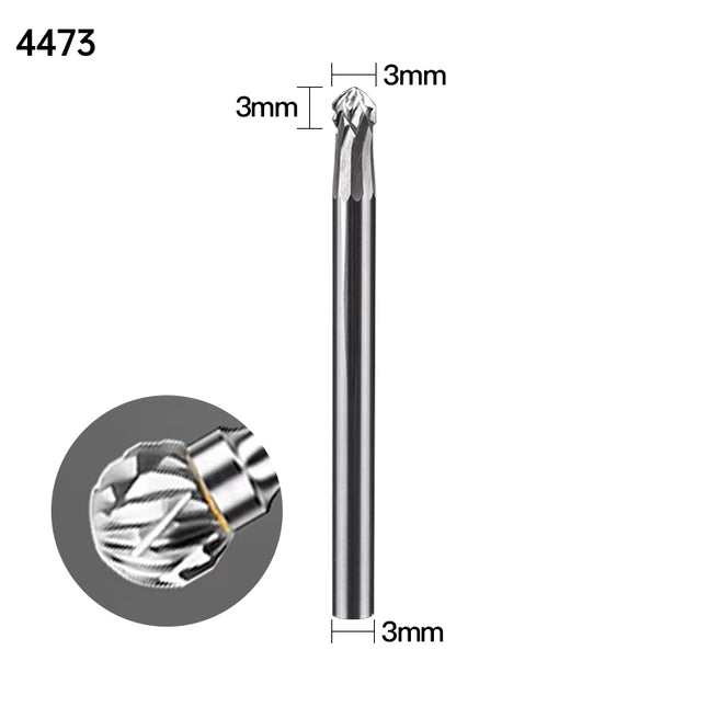 DX-Type Carbide Rotary Burr with 3mm Shank