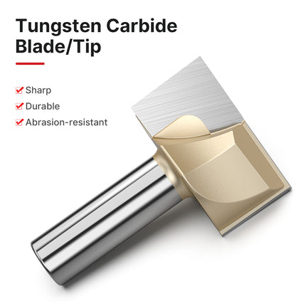 HUHAO 1/2 1/4 Shank Cleaning Bottom Milling Cutter For Wood 2 Flute Straight Router Bit Carbide Engraving Woodworking CNC Tools⭐⭐⭐⭐⭐
