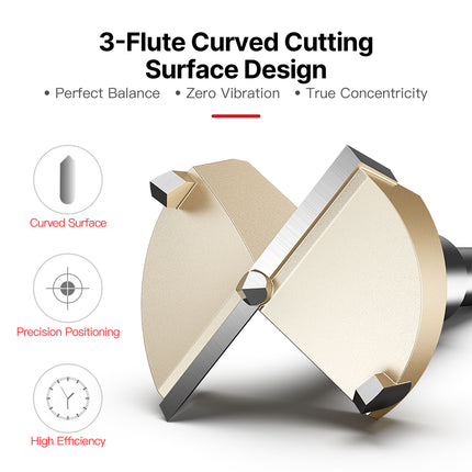 Hole Saw Cutter for Wood Forstner Drill Bit Hex 1/4in Shank Hinge Boring Bit Hole Saw Cutter Carbide Steel for Wood Woodworking Tools