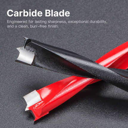 HUHAO 2 Flute Left/Right Forstner Wood Drill Bits 10mm Shank Drill Bits Router Bits Wood Alloy Hole Opener Woodworking Tools