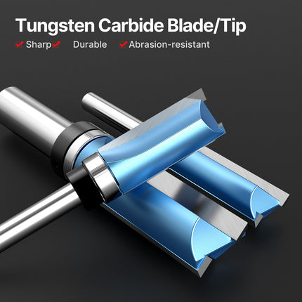 Flush Trim Router Bits Template Pattern Bit Bottom Bearing for Wood Carbide Steel Straight Milling Cutter⭐⭐⭐⭐⭐