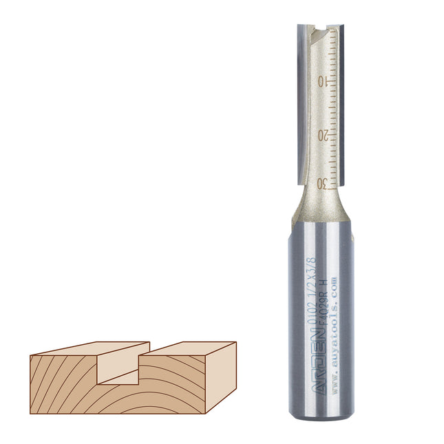 Arden Double Flute Straight Router Bit Wood Milling Cutter 6.35mm 12.7mm Shank Woodworking Tool CNC Flush Trim Arden Router Bits