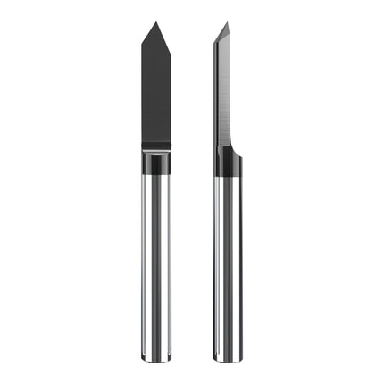 HUHAO 4mm Shank Bottom Carbide Engraving Router Bits for Metal Wood Stainless Steel Titanium Coating Milling Cutter PCB CNC Tool