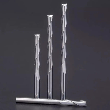 HUHAO 2 Flute 4mm End Mill CNC Carbide Upcut Spiral Router Bit Wood Milling Cutter High Quality Spiral Bit Woodworking Tools
