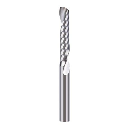 HAHAO 10PC 4mm Carbide Alloy Cutter CNC Milling Cutter 1 Flute Left Spiral Router Bits Wood Engraving Woodworking Tools
