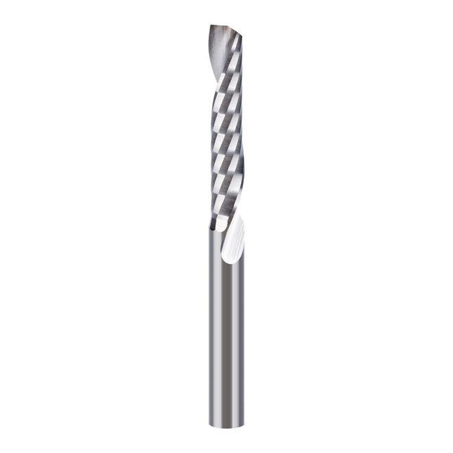 HAHAO 10PC 4mm Carbide Alloy Cutter CNC Milling Cutter 1 Flute Left Spiral Router Bits Wood Engraving Woodworking Tools
