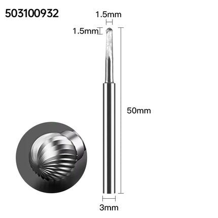 Carbide Rotary Burrs with 3mm Shank Diameter, 50mm/70mm/100mm Overall Length