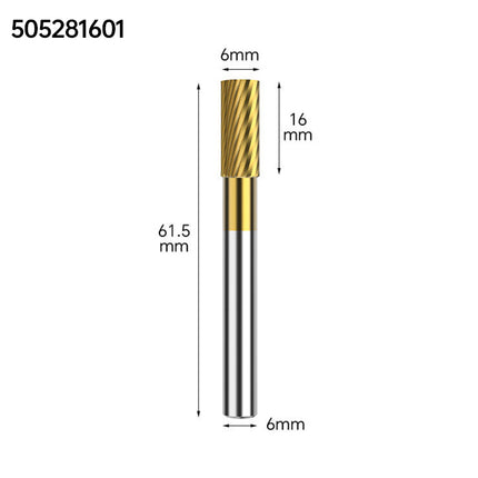 Coated Carbide Rotary Burr with 6mm Shank