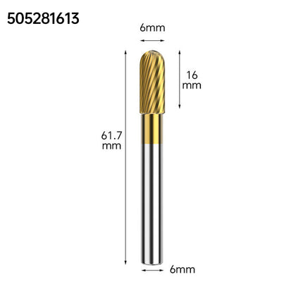 Coated Carbide Rotary Burr with 6mm Shank