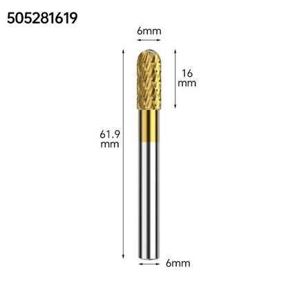 Coated Carbide Rotary Burr with 6mm Shank