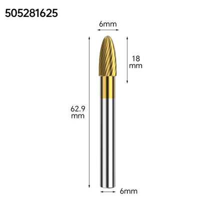 Coated Carbide Rotary Burr with 6mm Shank