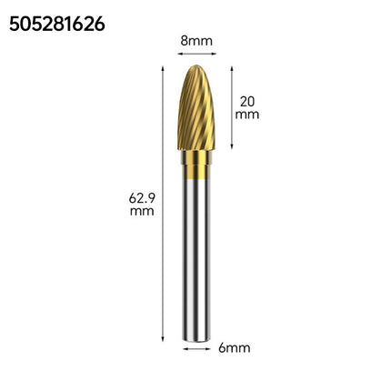 Coated Carbide Rotary Burr with 6mm Shank