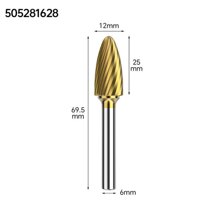 Coated Carbide Rotary Burr with 6mm Shank