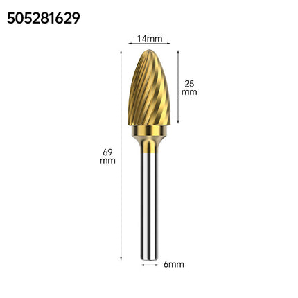 Coated Carbide Rotary Burr with 6mm Shank