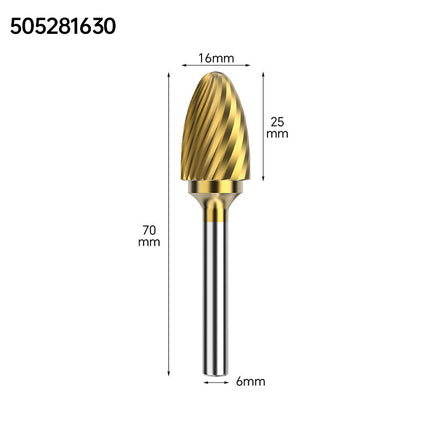 Coated Carbide Rotary Burr with 6mm Shank