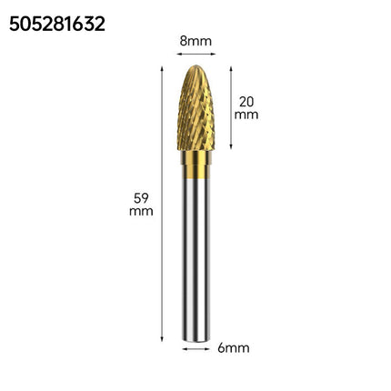 Coated Carbide Rotary Burr with 6mm Shank