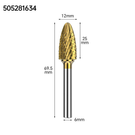 Coated Carbide Rotary Burr with 6mm Shank