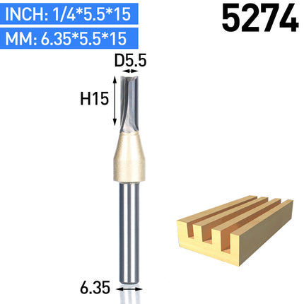 TCT Straight End Mill Router Bits Carbide Cutter for Wood CNC Engraving Tool