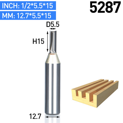 TCT Straight End Mill Router Bits Carbide Cutter for Wood CNC Engraving Tool