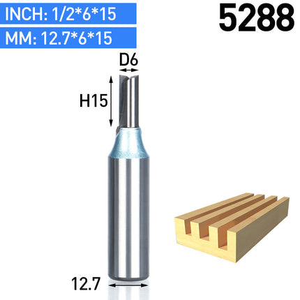 TCT Straight End Mill Router Bits Carbide Cutter for Wood CNC Engraving Tool