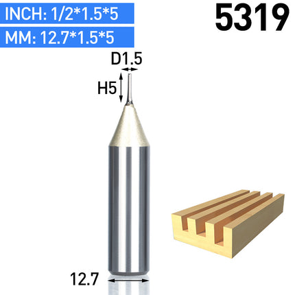 TCT Straight End Mill Router Bits Carbide Cutter for Wood CNC Engraving Tool