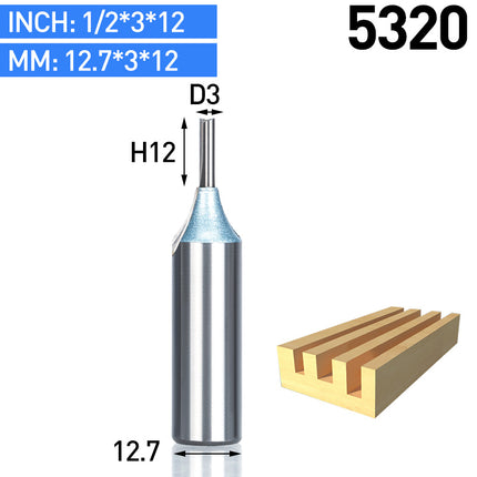 TCT Straight End Mill Router Bits Carbide Cutter for Wood CNC Engraving Tool