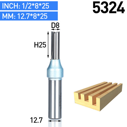 TCT Straight End Mill Router Bits Carbide Cutter for Wood CNC Engraving Tool