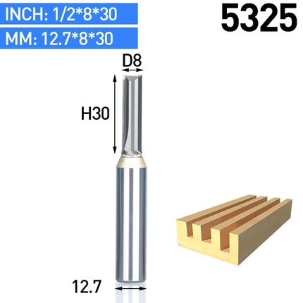 TCT Straight End Mill Router Bits Carbide Cutter for Wood CNC Engraving Tool