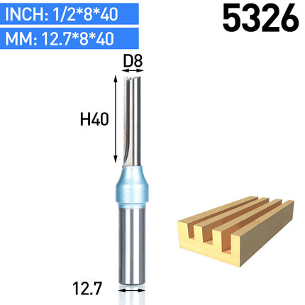 TCT Straight End Mill Router Bits Carbide Cutter for Wood CNC Engraving Tool
