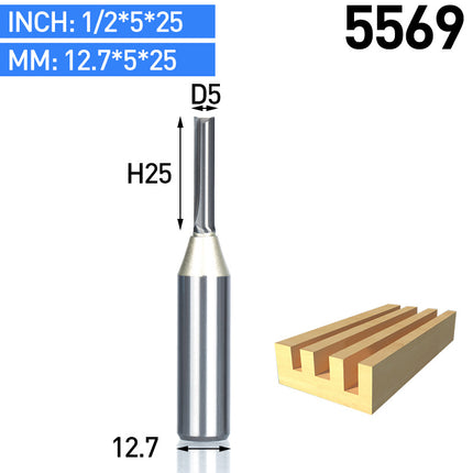 TCT Straight End Mill Router Bits Carbide Cutter for Wood CNC Engraving Tool