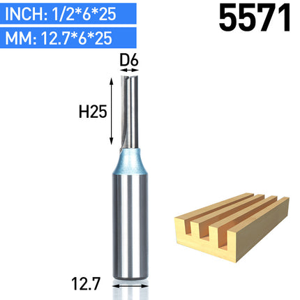 TCT Straight End Mill Router Bits Carbide Cutter for Wood CNC Engraving Tool