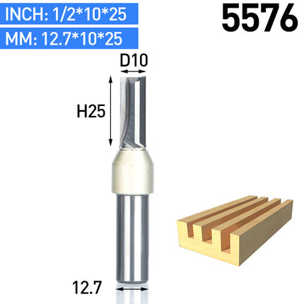 TCT Straight End Mill Router Bits Carbide Cutter for Wood CNC Engraving Tool