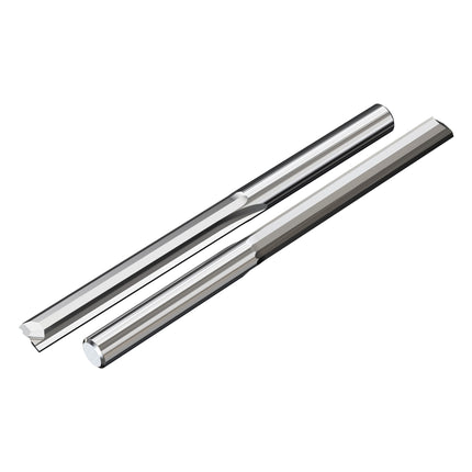 HUHAO 3.175mm 4mm 6mm Shank Straight Slot 2 Flute Milling Cutter Carbide Steel End Mill CNC Wood Router Bit Engraving Bit Tools