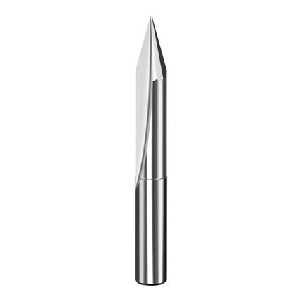 HUHAO 3D 6mm Shank Engraving Bit V Shape Milling Cutter 2 Flutes Carbide End Mill CNC Router Bit for Wood MDF Woodworking Tools
