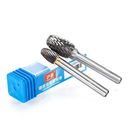 HUHAO E Rotary File Grinder Burr 6mm Shank Grinding Bit Head Carbide Steel Burr Drill Bit Grinding Metal Mould Power
