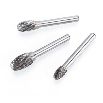 HUHAO E Rotary File Grinder Burr 6mm Shank Grinding Bit Head Carbide Steel Burr Drill Bit Grinding Metal Mould Power