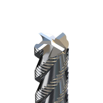 HUHAO 4 Flutes Aluminum Roughing End Mill Full-Grinding Wave Edge Milling Cutter HSS Endmills Open-Coarse End Mill