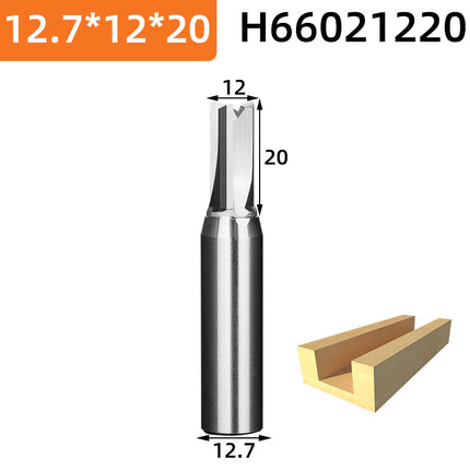 HUHAO 12.7mm Shank Milling Cutter Woodwroking Tool CNC End Mill TCT Carbide Steel Trimming Router Bit For MDF Plywood Chipboard